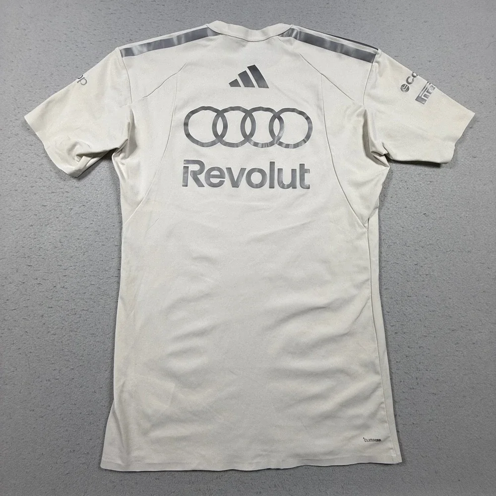 Adidas Audi Revolut Quarter Zip Training Shirt Off White Mens Small Climacool